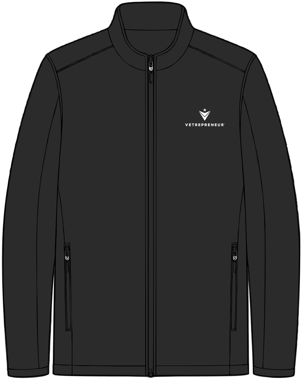 Men's Softshell Fleece Jacket — Bonded Two-Layer Wind-Resistant Jacket